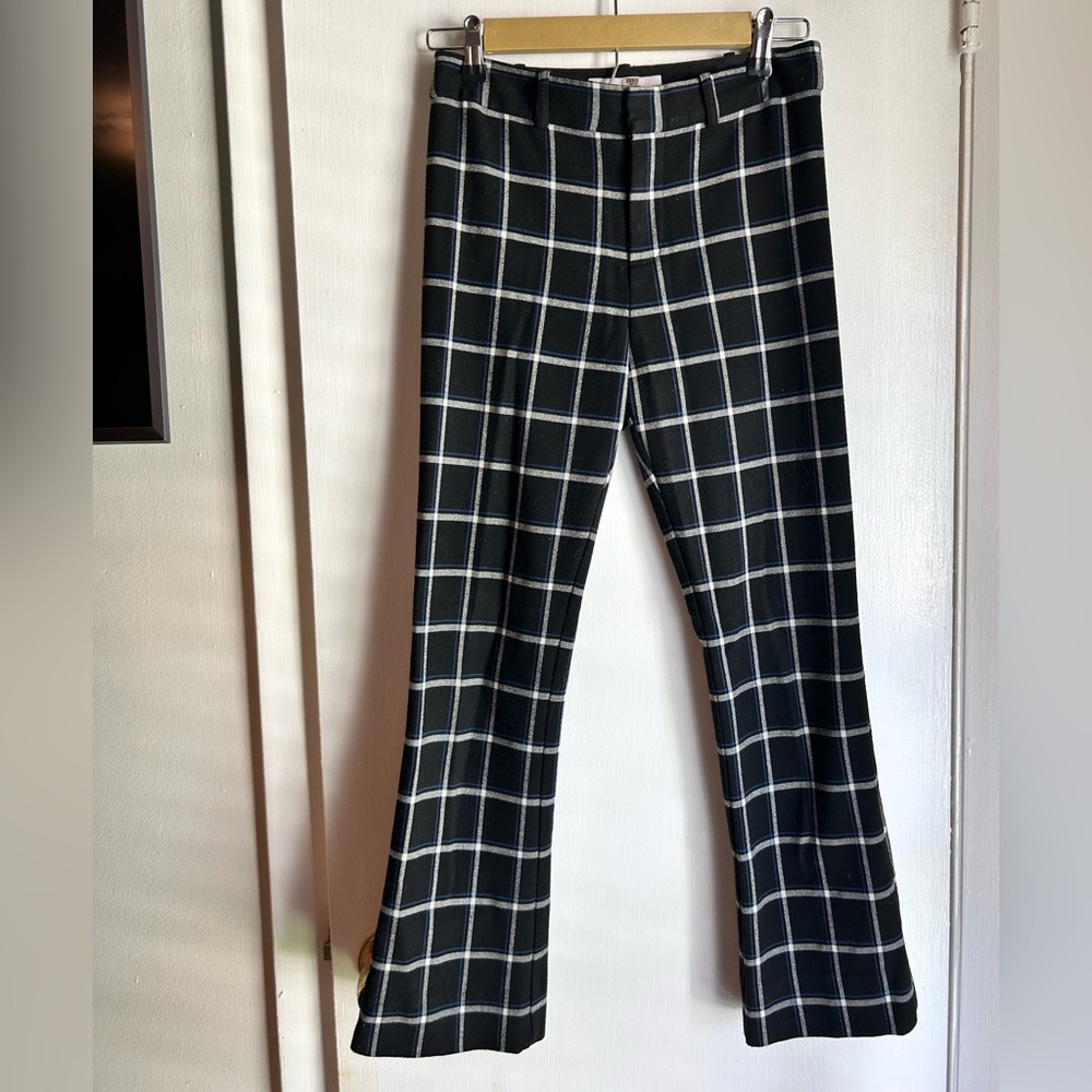 10 Crosby Derek Lam Navy Plaid Pants